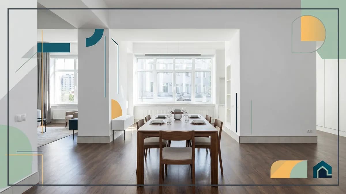 A property video with a small logo and a short text label